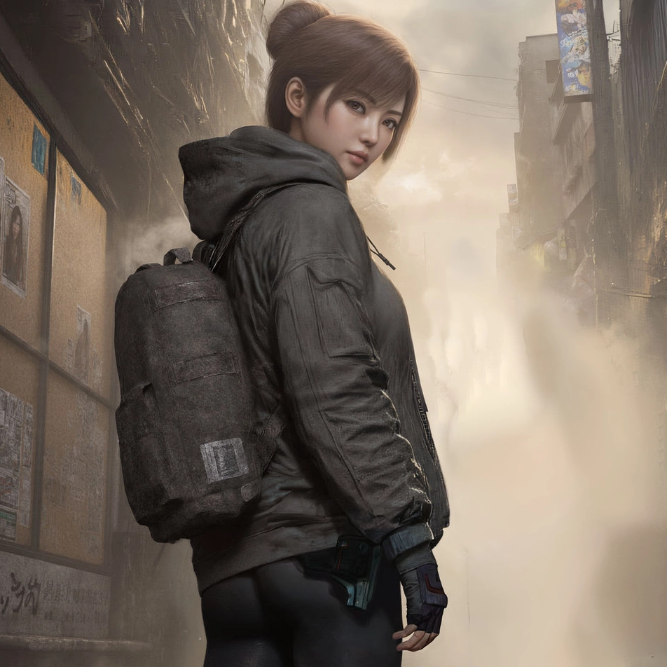 Kasumi in ruined Tokyo